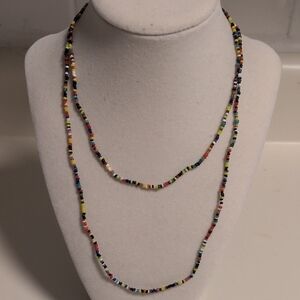 Multicolor‎ Beaded Necklace 36"